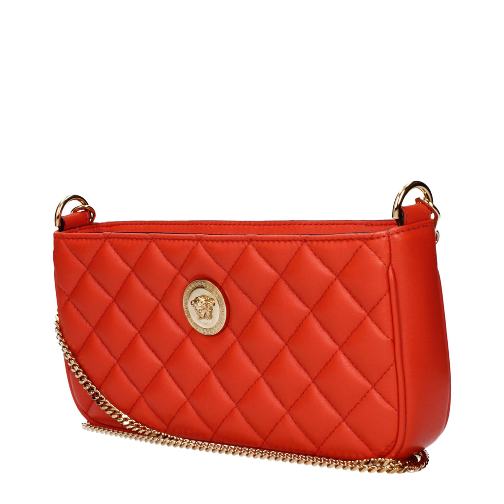 Versace Orange Leather Crossbody Bags