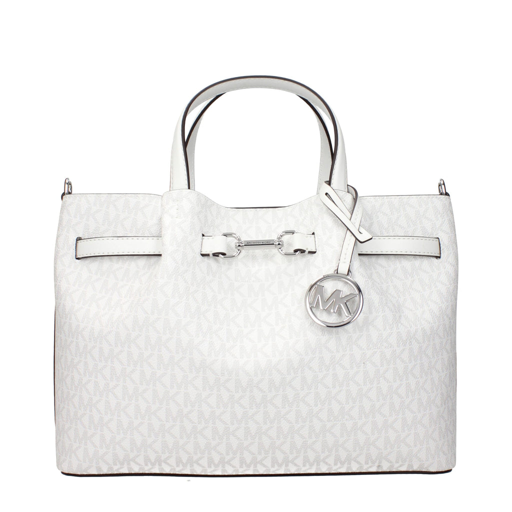Michael Kors White Fabric Handbags