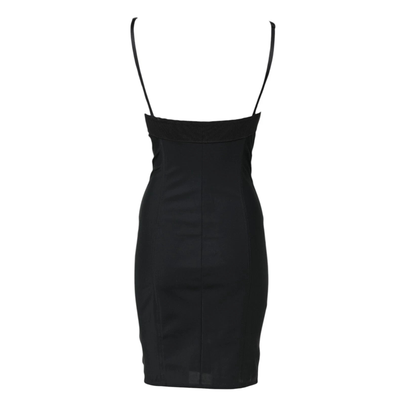 Dolce & Gabbana Black Spaghetti Strap Bodycon Sheath Dress