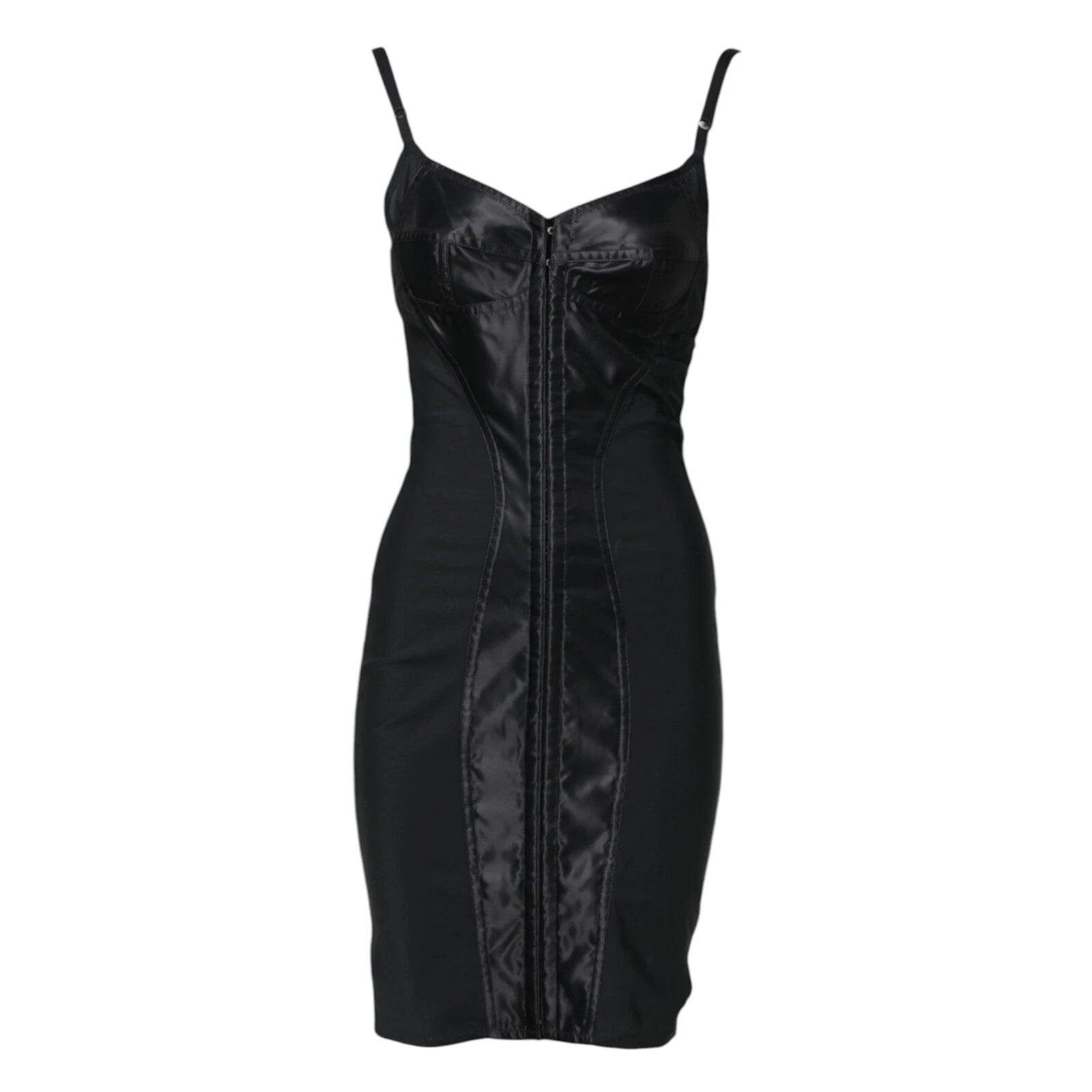 Dolce & Gabbana Black Spaghetti Strap Bodycon Sheath Dress