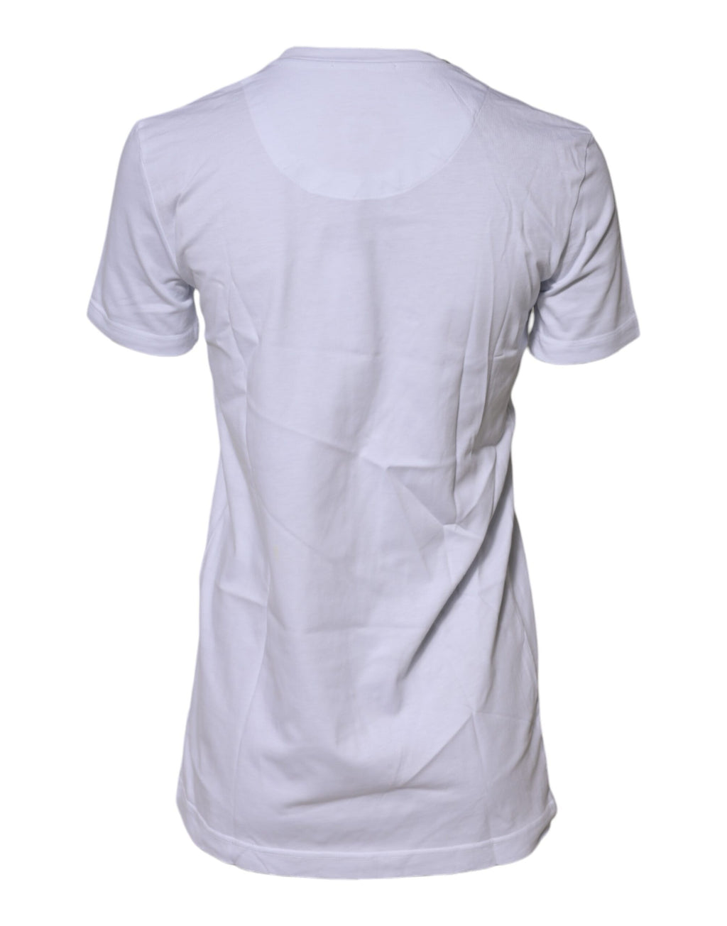 Dolce & Gabbana White Cotton Short Sleeves Crew Neck T-shirt