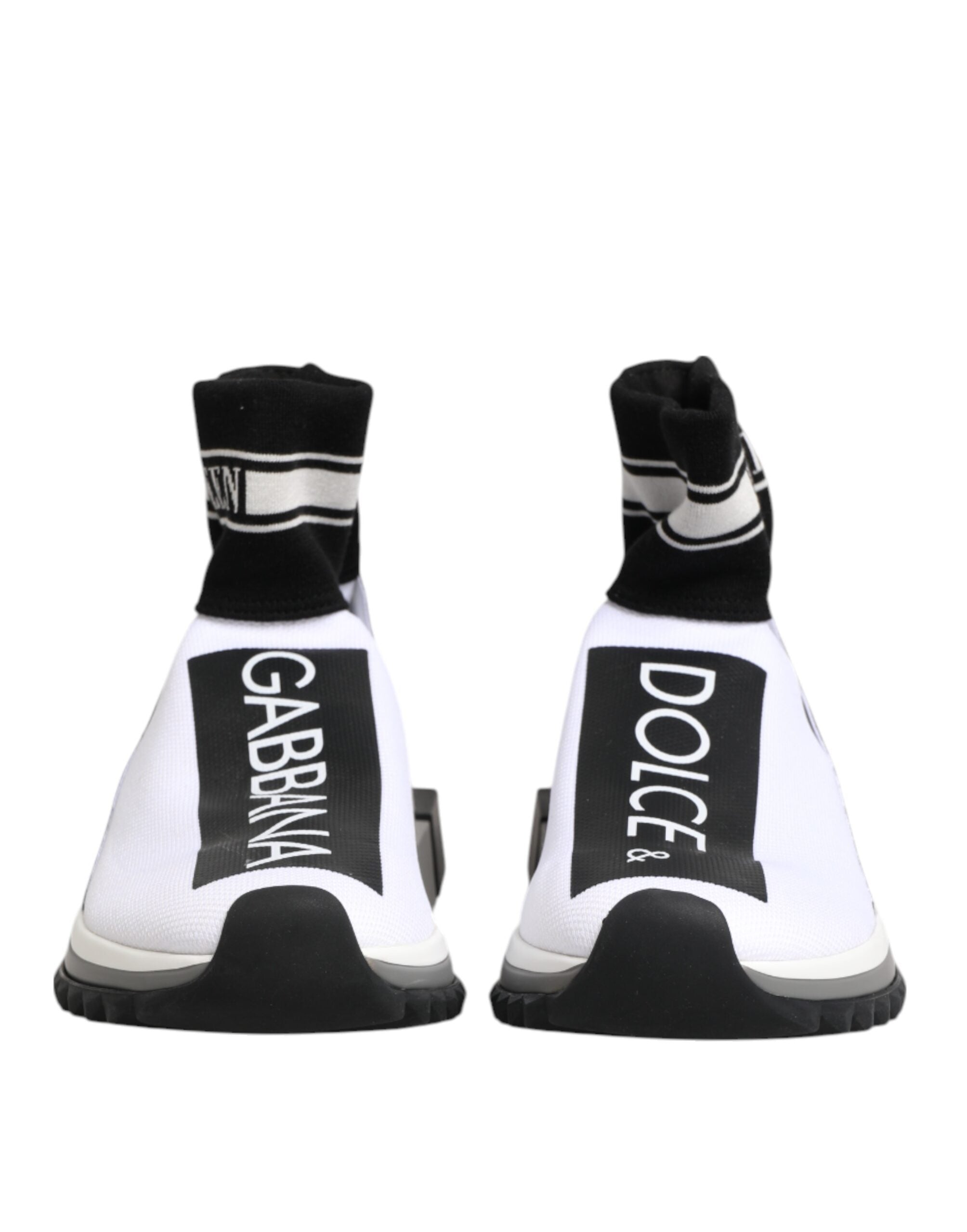 Dolce & Gabbana White Black Sorrento Socks Sneakers Shoes