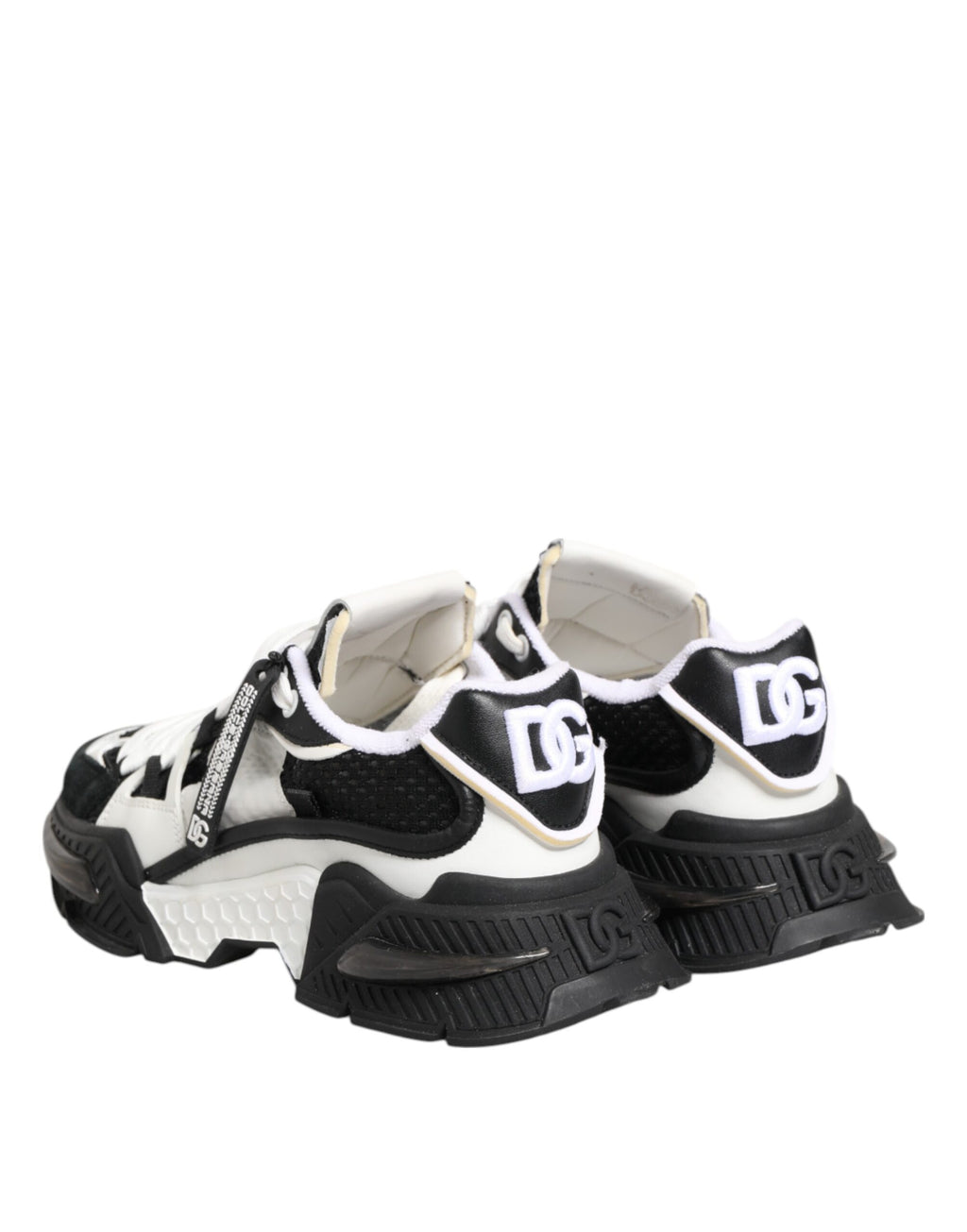 Dolce & Gabbana White Black Logo Airmaster Sneakers Shoes
