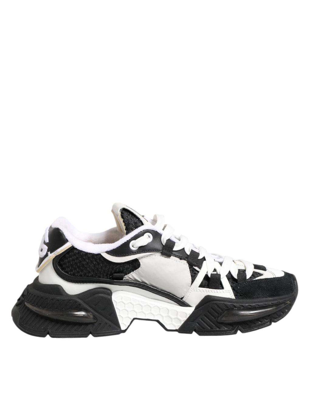 Dolce & Gabbana White Black Logo Airmaster Sneakers Shoes