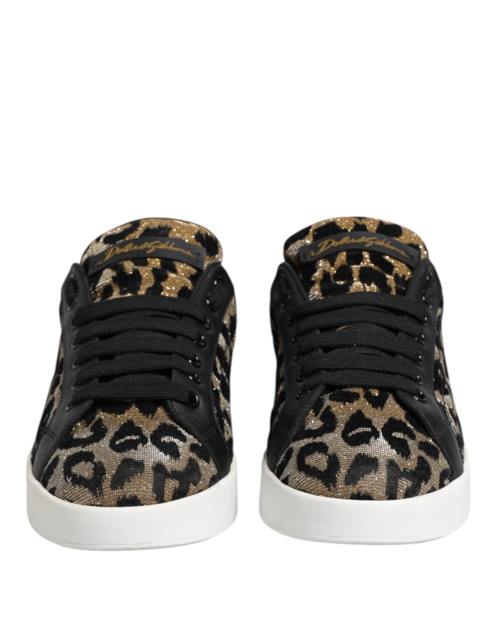 Dolce & Gabbana Brown Leopard Portofino Low Top Sneakers  Shoes