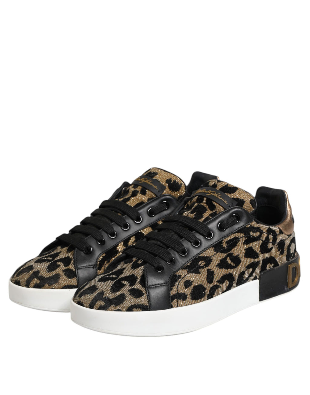 Dolce & Gabbana Brown Leopard Portofino Low Top Sneakers  Shoes