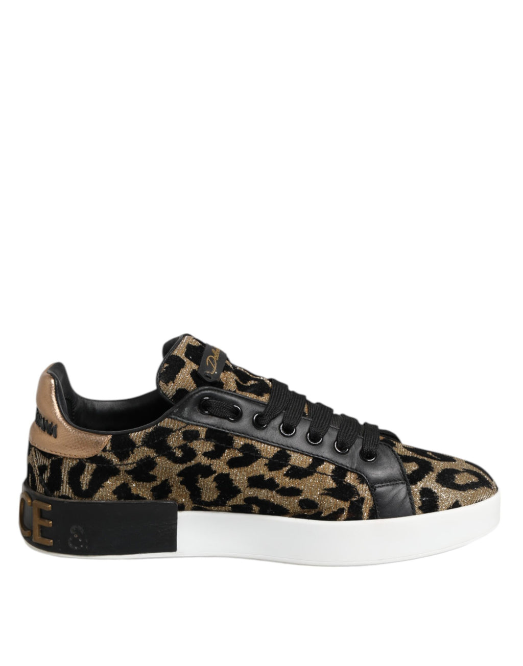 Dolce & Gabbana Brown Leopard Portofino Low Top Sneakers  Shoes