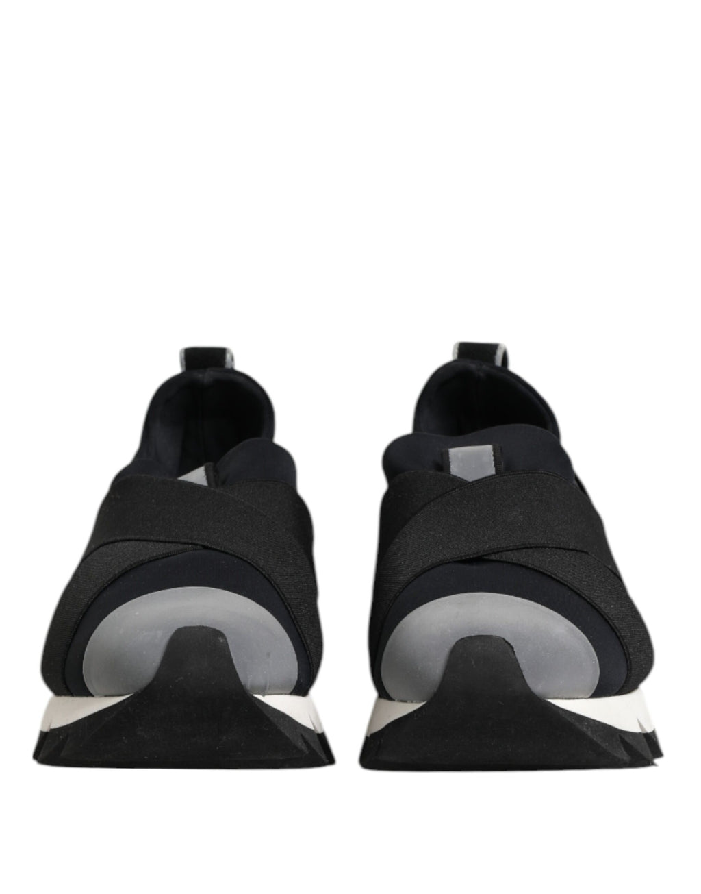 Dolce & Gabbana Black Neoprene Stretch Shark Sneakers Shoes