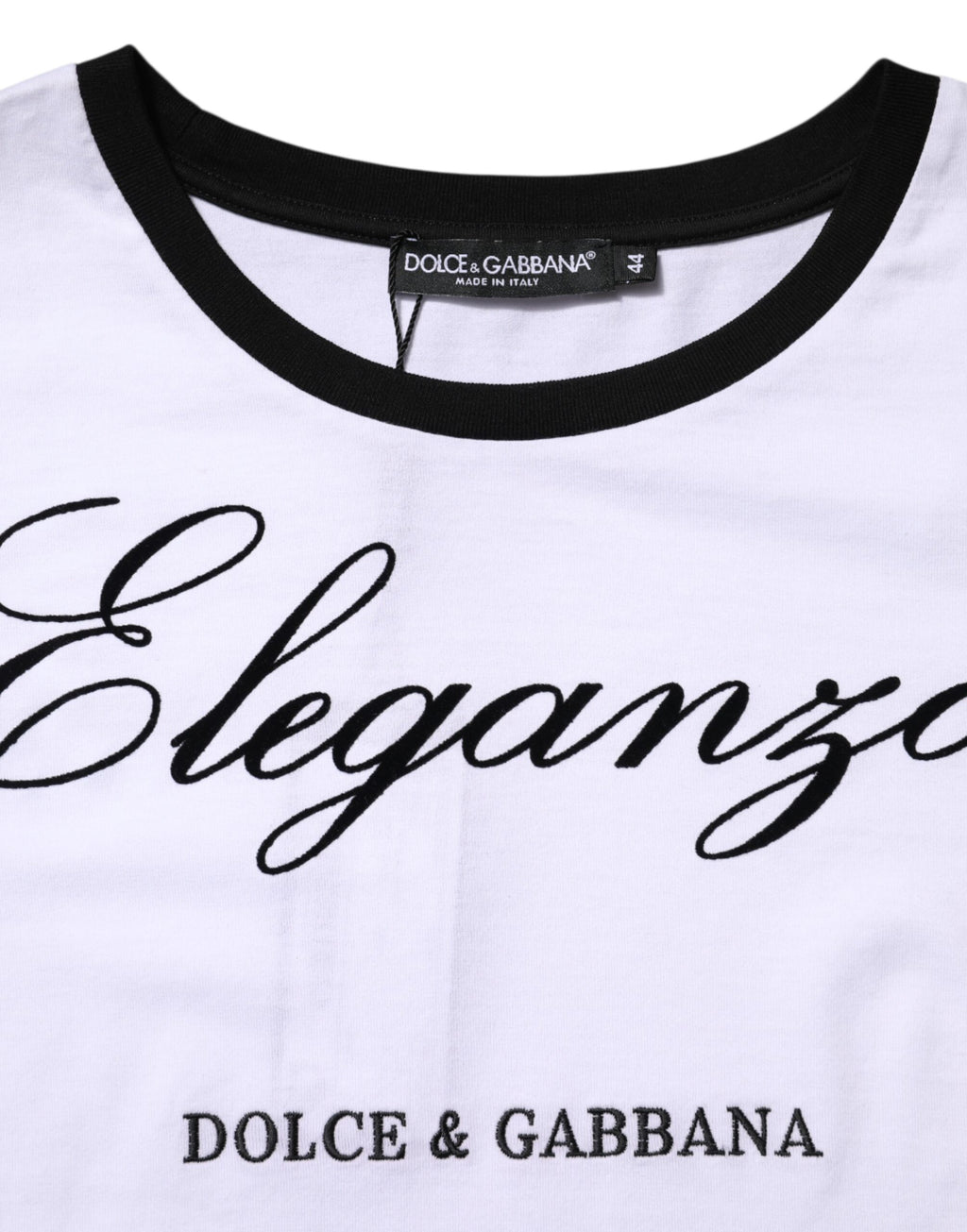 Dolce & Gabbana White Eleganza Cotton Crew Neck Tee T-shirt