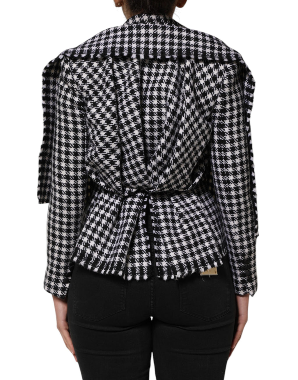 Dolce & Gabbana Multicolor Wool Monochrome Patterned Jacket