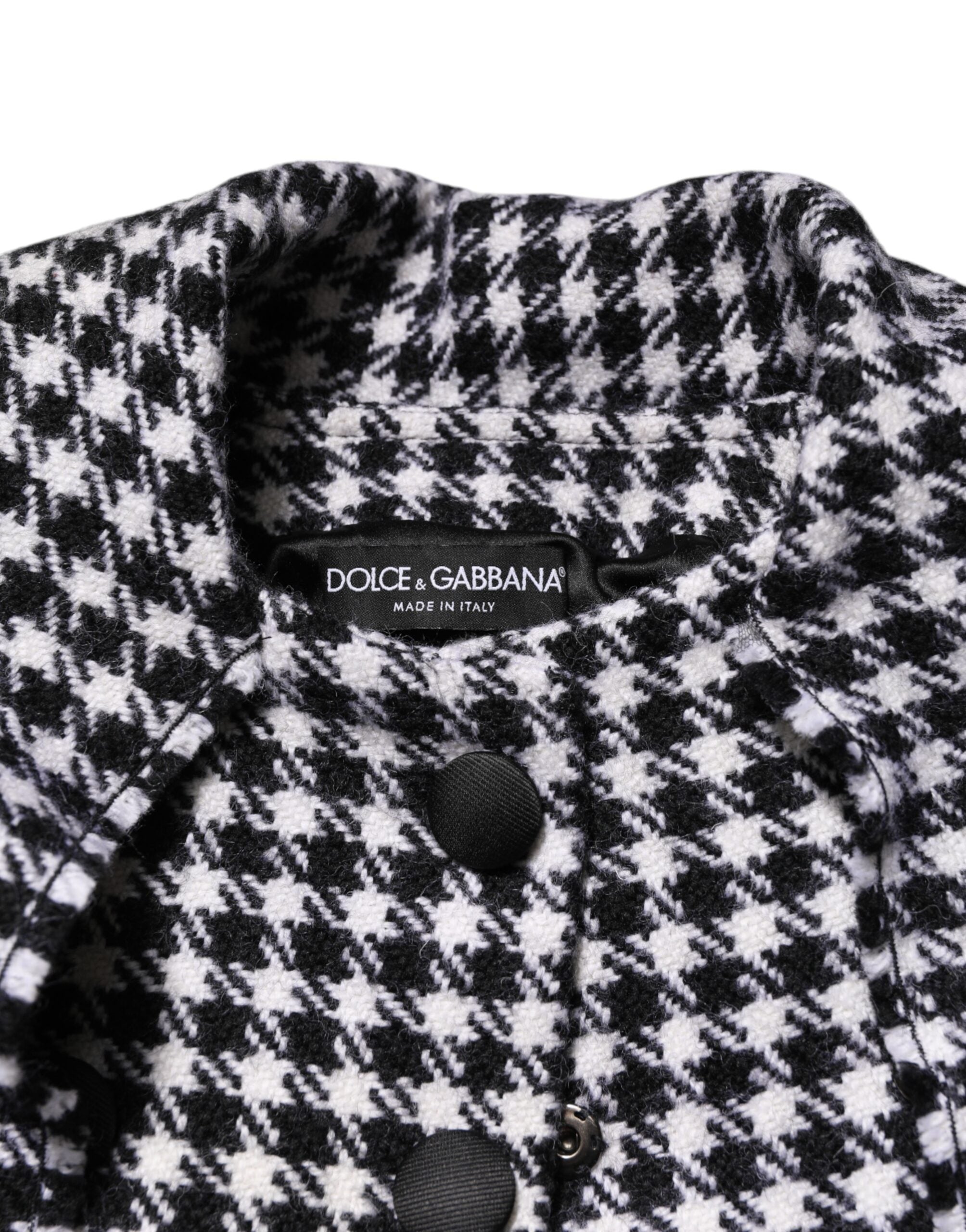 Dolce & Gabbana Multicolor Wool Monochrome Patterned Jacket