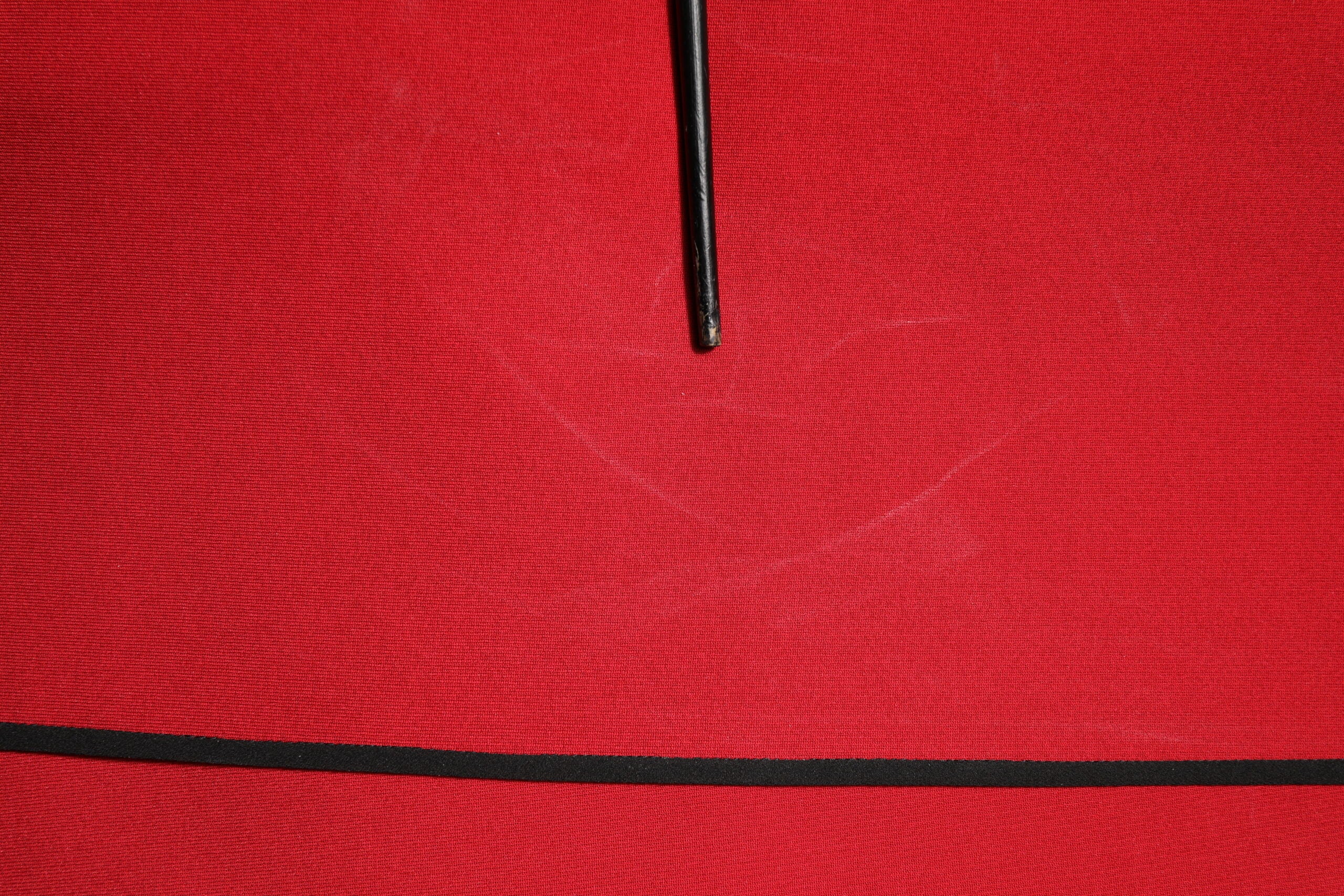 Dolce & Gabbana Red Viscose Stretch Slit Sheath Midi Dress