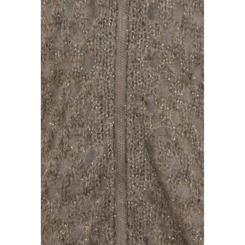 Brunello Cucinelli Perforated wool Cardigan