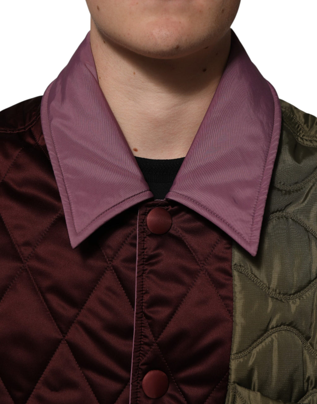 Dolce & Gabbana Multicolor Patchwork PolyesterQuilted Jacket