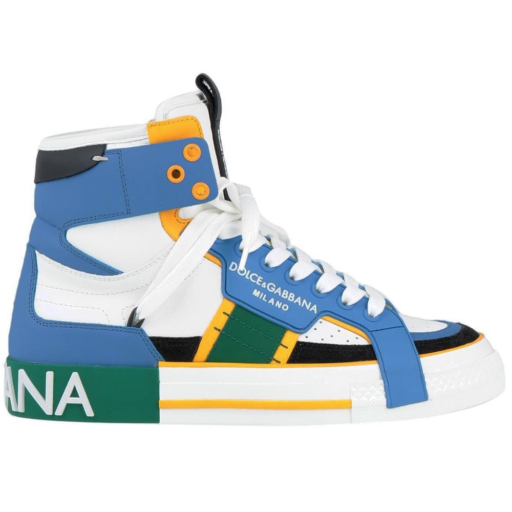 Dolce & Gabbana Multicolor Calfskin Sneaker