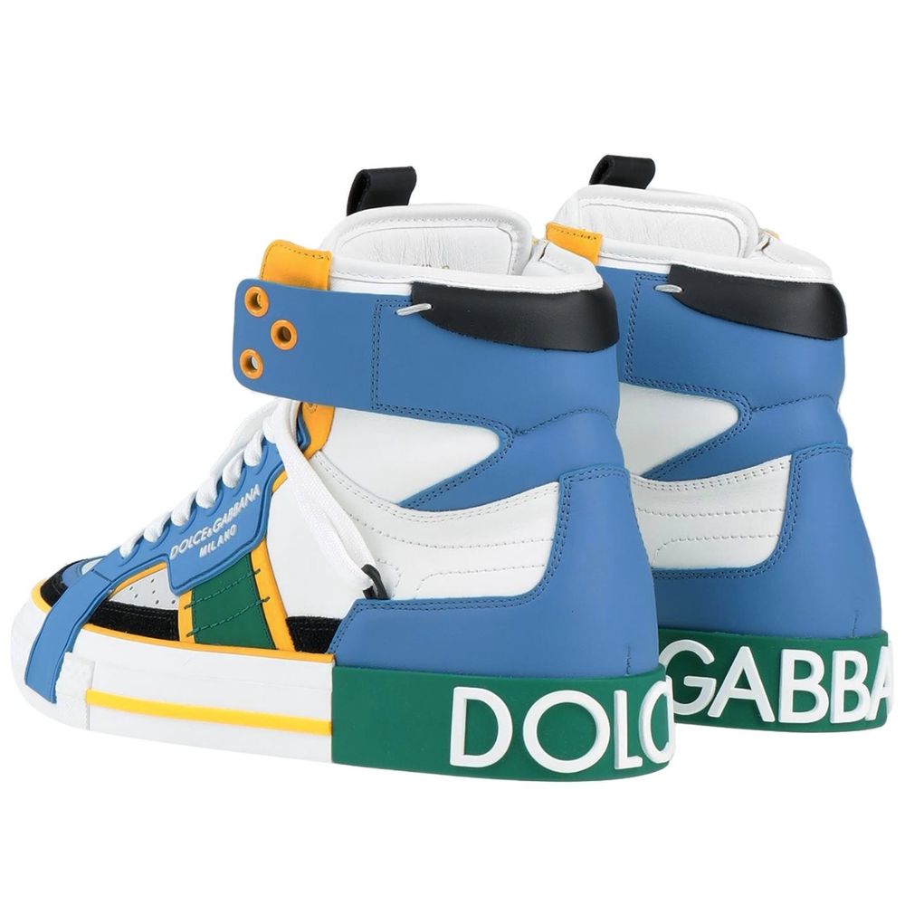 Dolce & Gabbana Multicolor Calfskin Sneaker