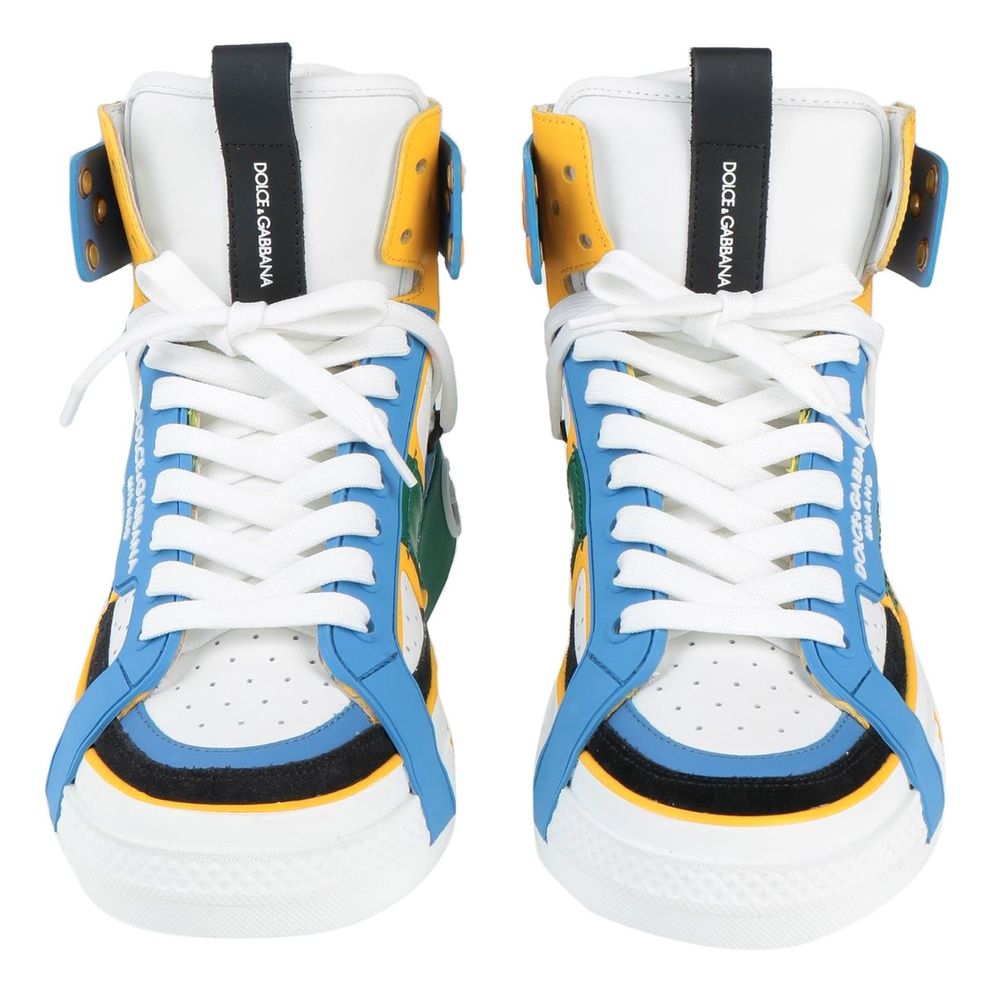 Dolce & Gabbana Multicolor Calfskin Sneaker
