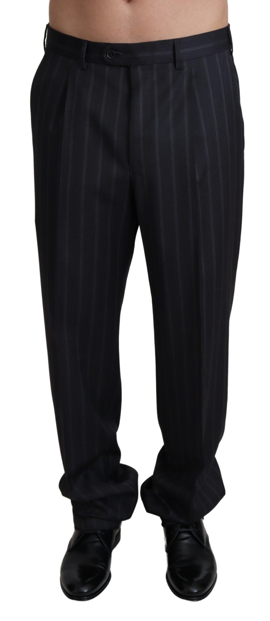 Dolce & Gabbana Gray Wool Blend Formal Trousers Pants