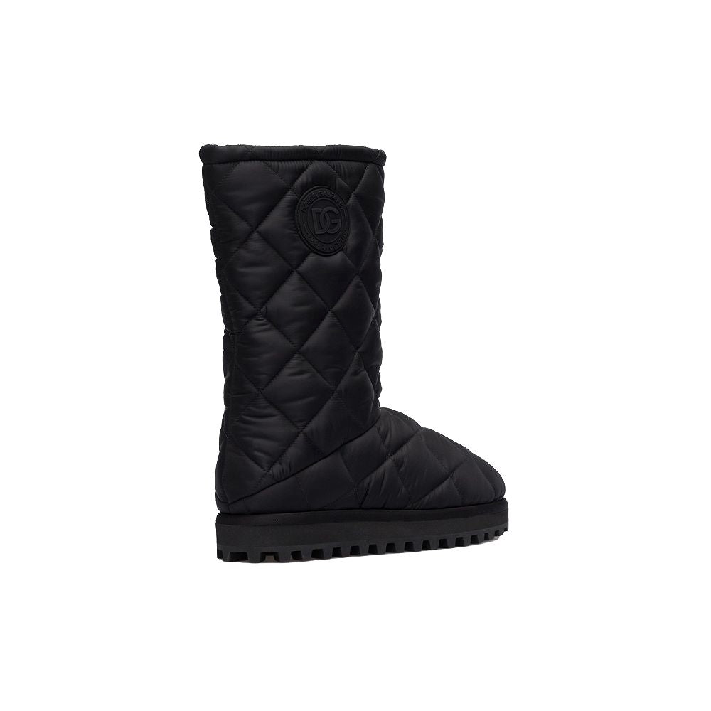 Dolce & Gabbana Black Nylon Boot