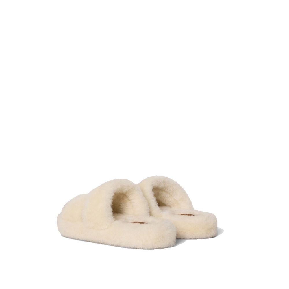 Celine Fur Triomphe Shearling Slides