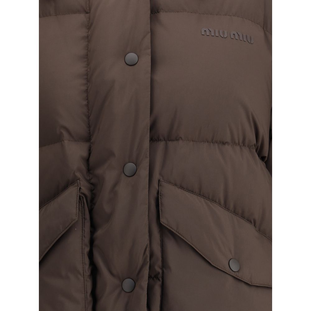 Miu Miu Down Jacket with leather collar