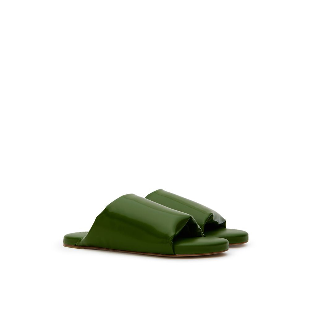 Bottega Veneta Green Leather Slipper