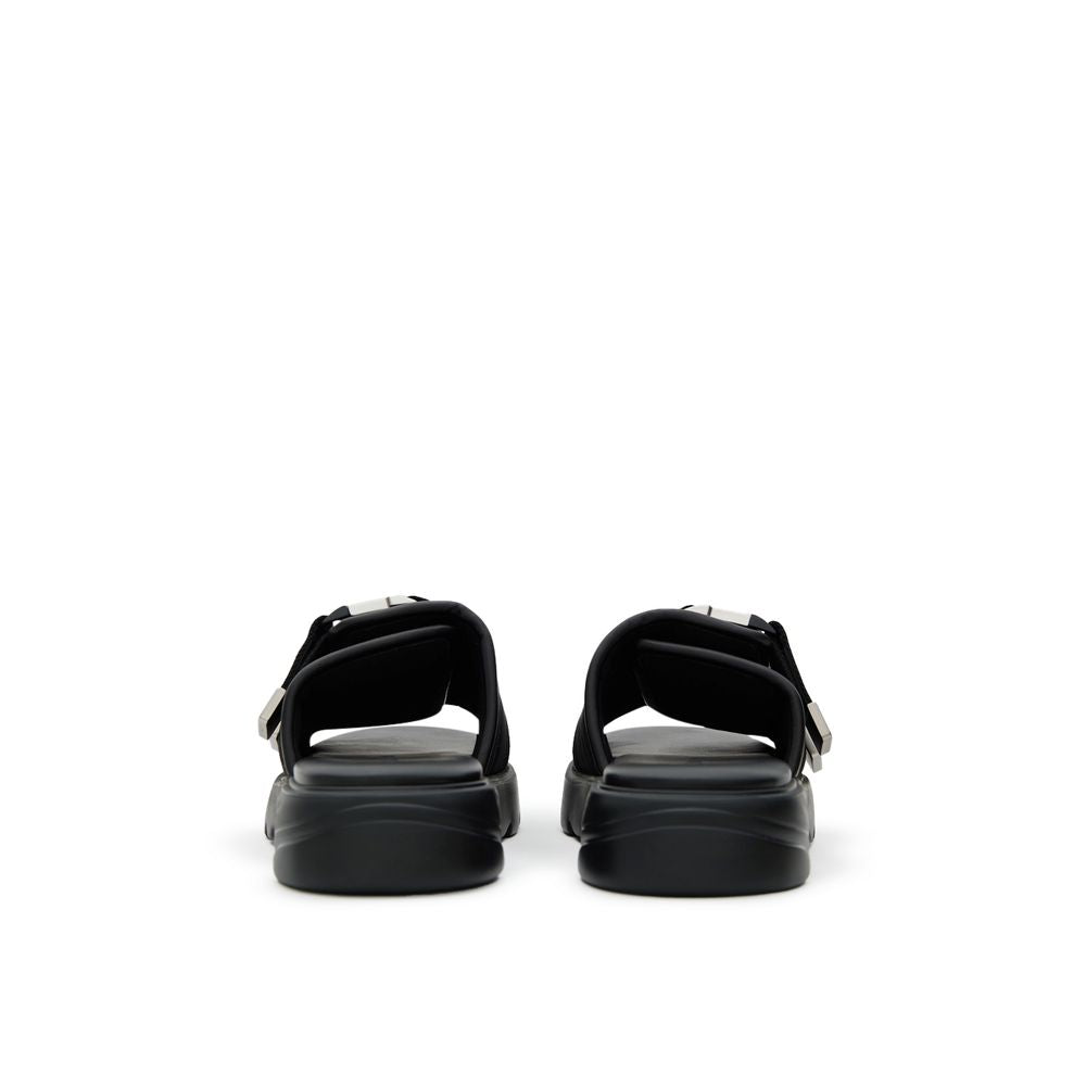 Bottega Veneta Black Cotton Slipper