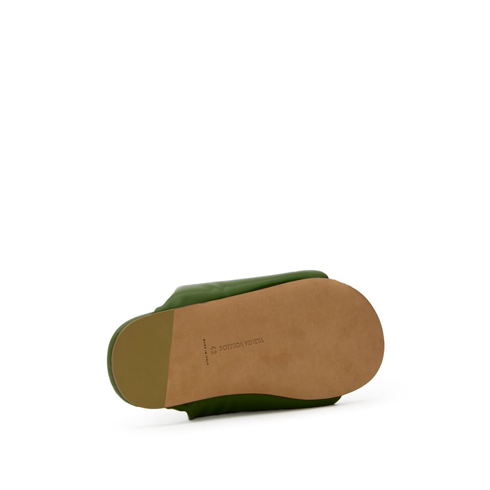 Bottega Veneta Green Leather Slipper