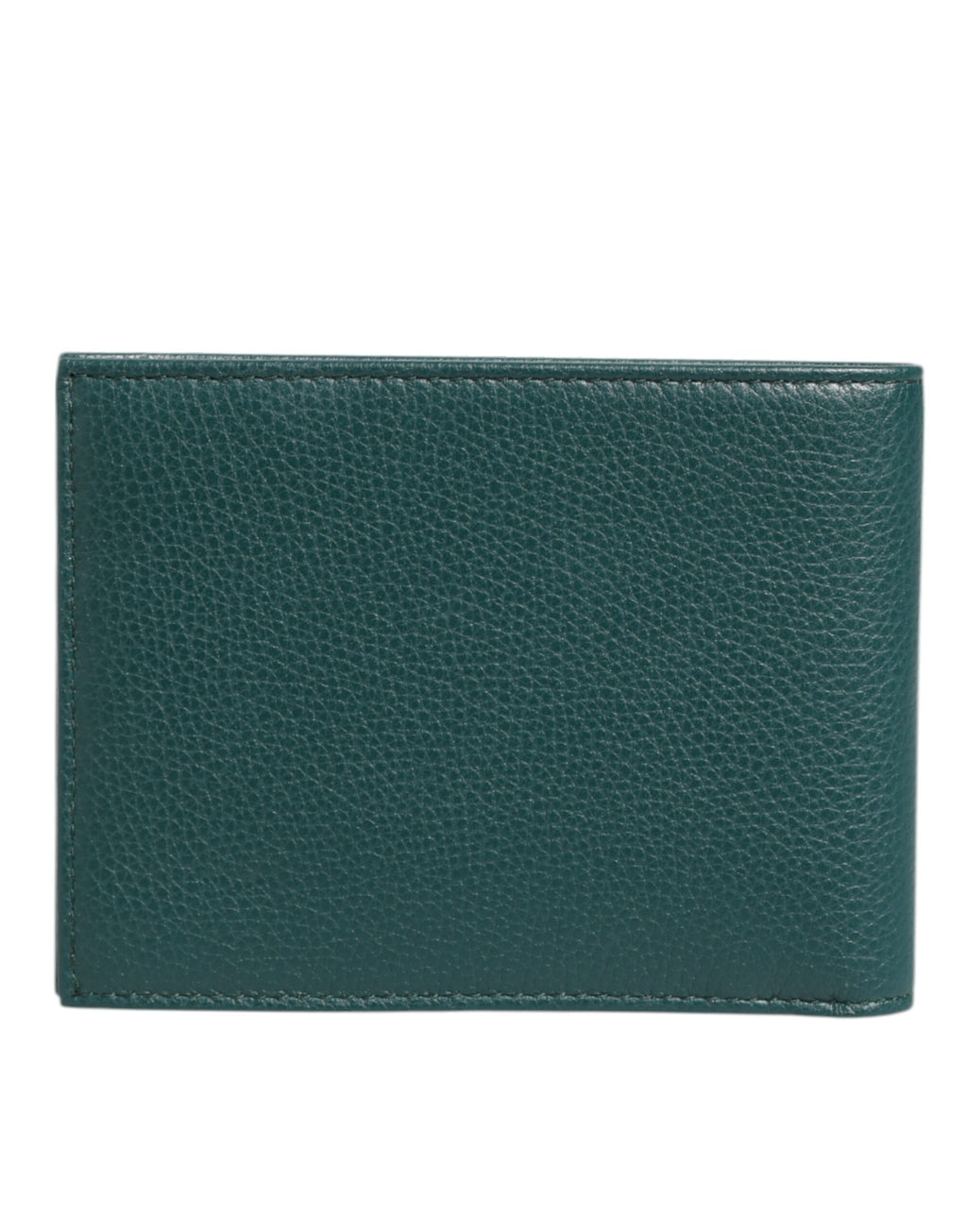 Dolce & Gabbana Green Leather DG Logo Plaque Bifold Men Card Holder Wallet