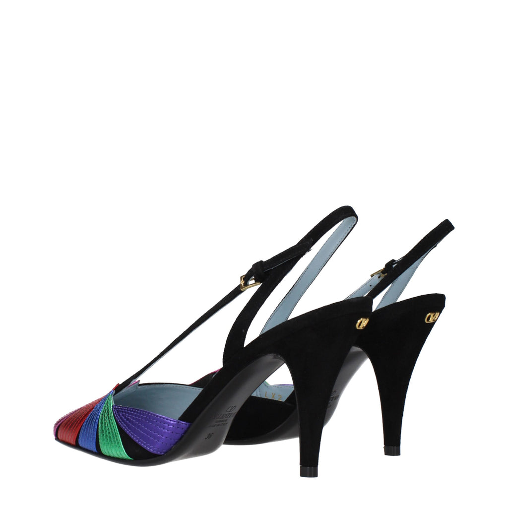 Valentino Garavani Black Leather High Heel Pumps