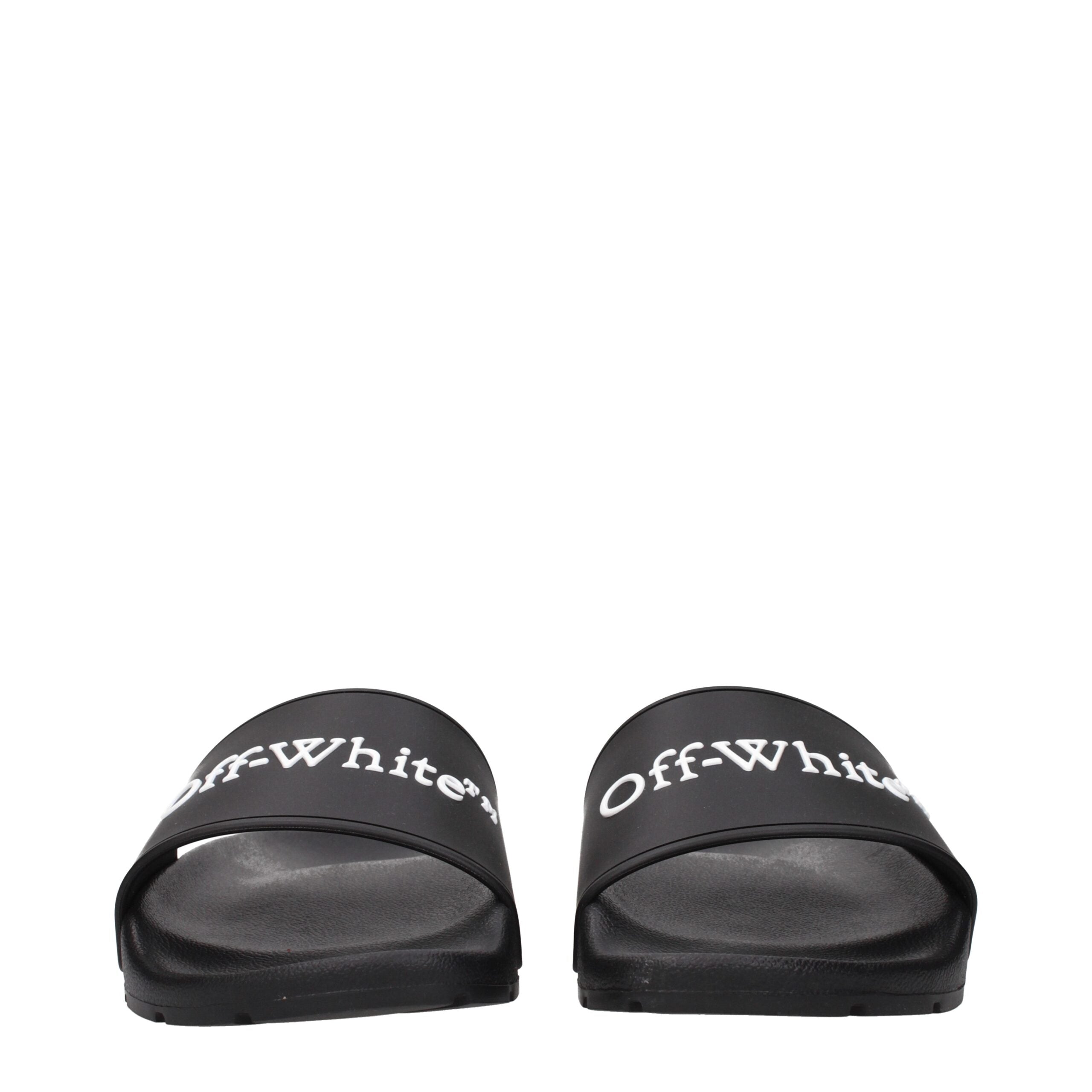 Off-White Black Cotton Slippers