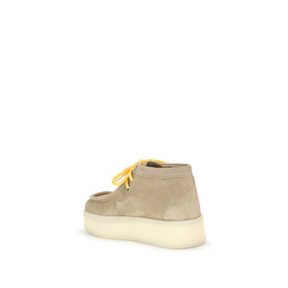 Miu Miu Beige Rubber Platform Sneakers