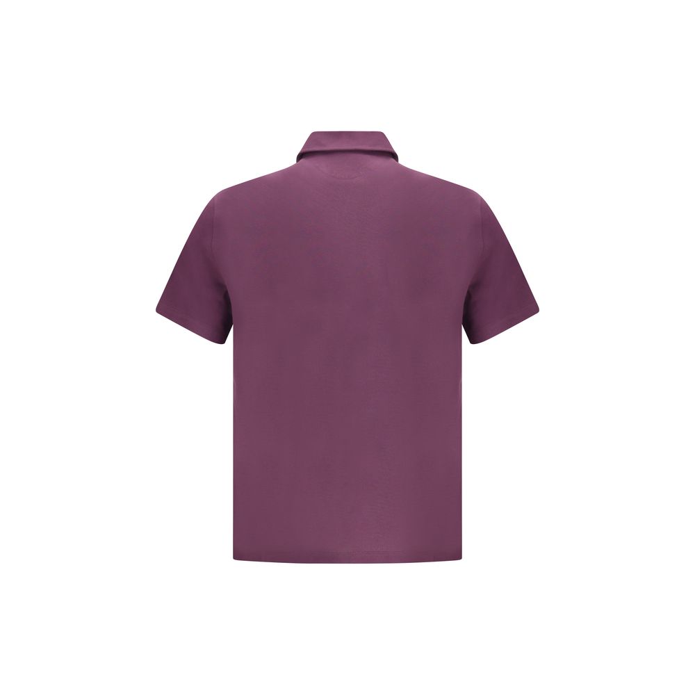 Brunello Cucinelli Purple Cotton Polo Shirt