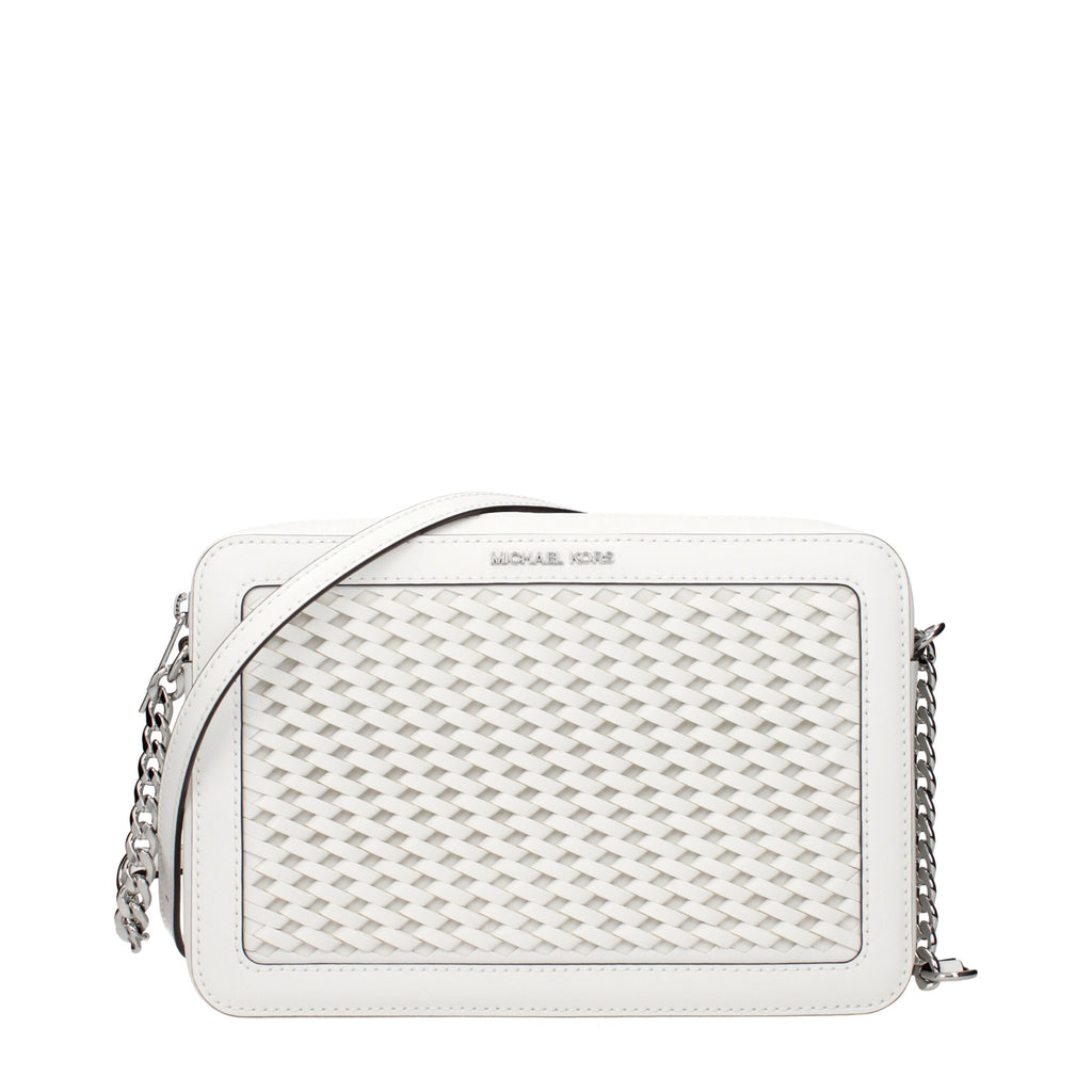 Michael Kors White Leather Crossbody Bag