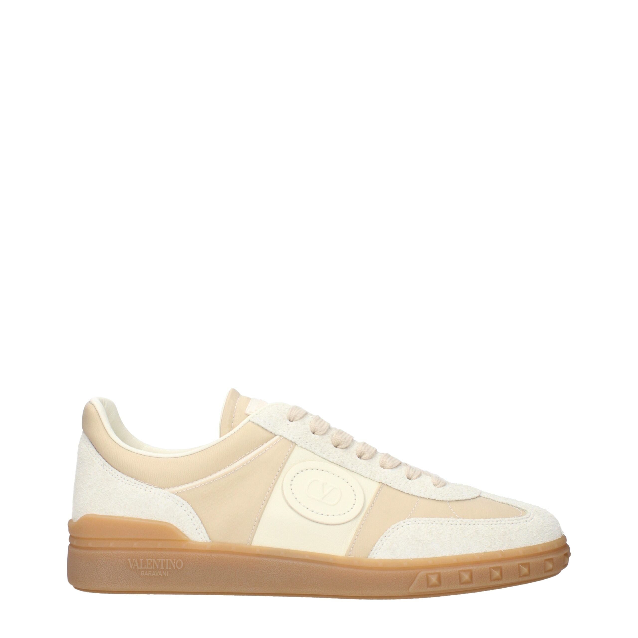 Valentino Garavani Beige Fabric Low Top Sneakers