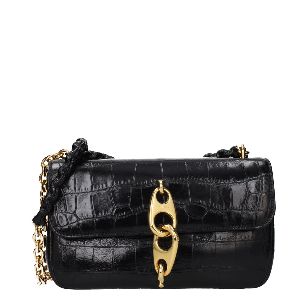 Tom Ford Black Leather Shoulder Bag