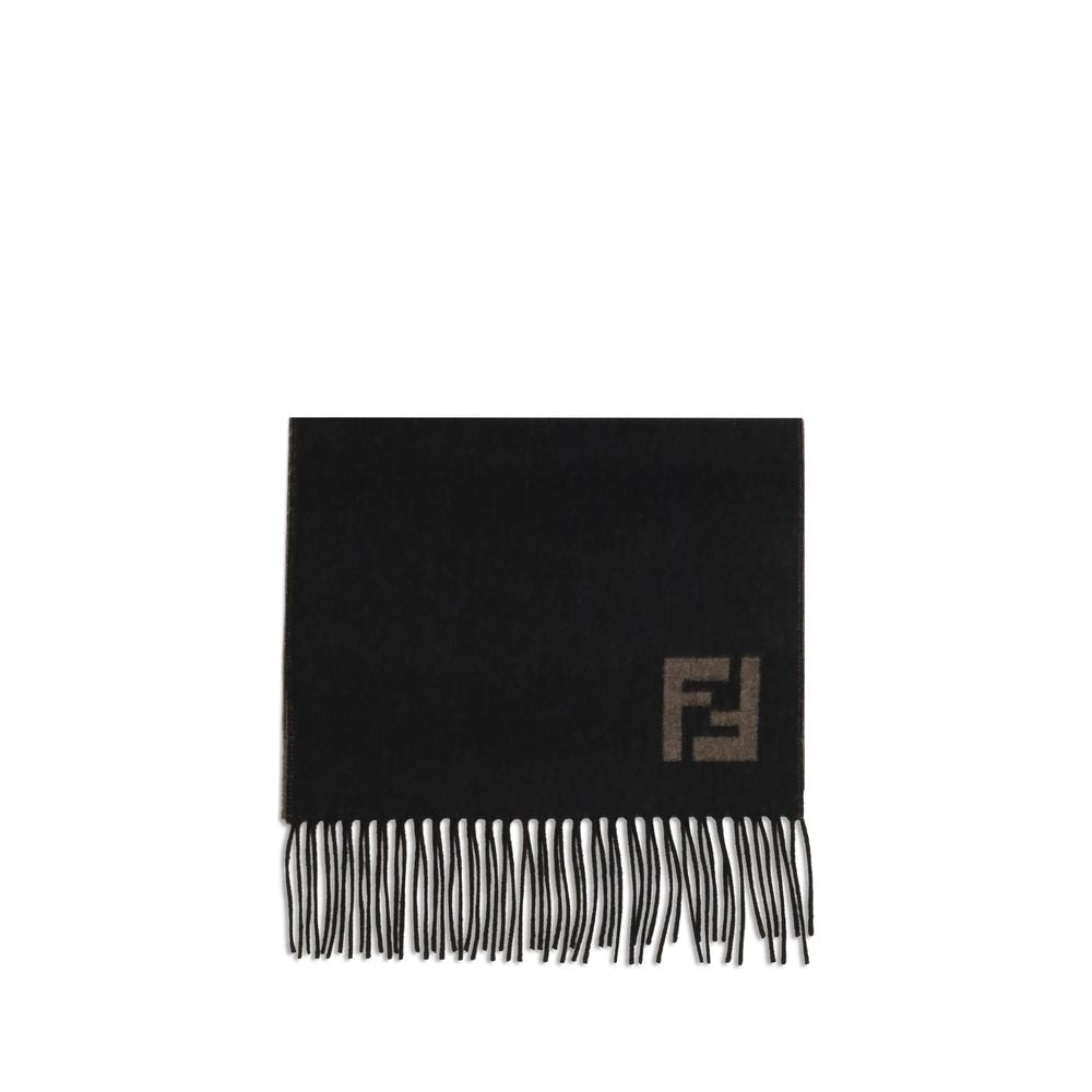 Fendi Black Wool Scarf