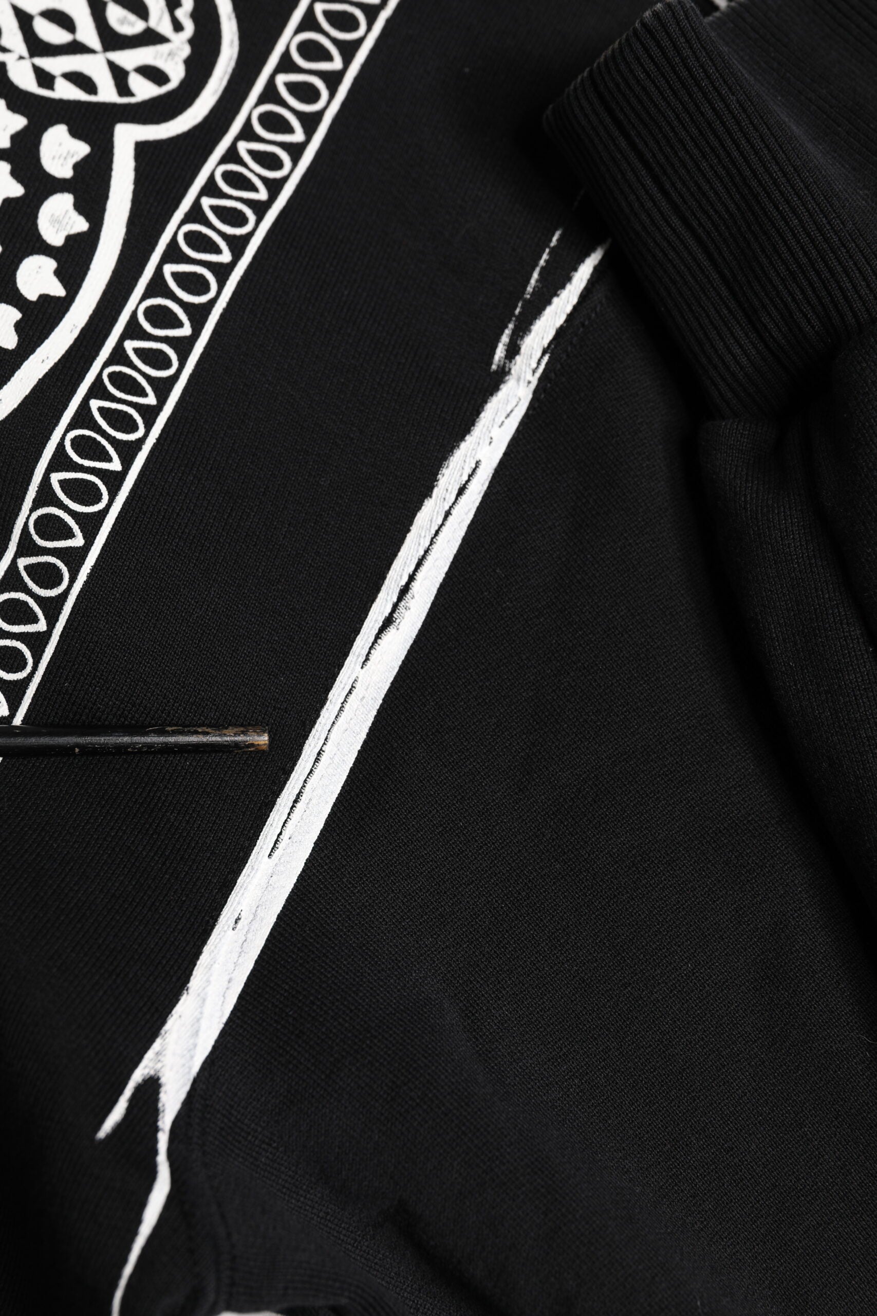 Dolce & Gabbana Black Bandana Hooded Men Sweatshirt Sweater