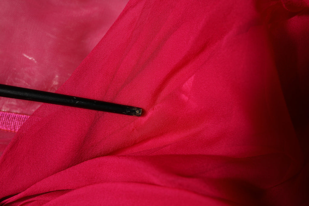 Dolce & Gabbana Pink Silk Embellished A-line Midi Dress