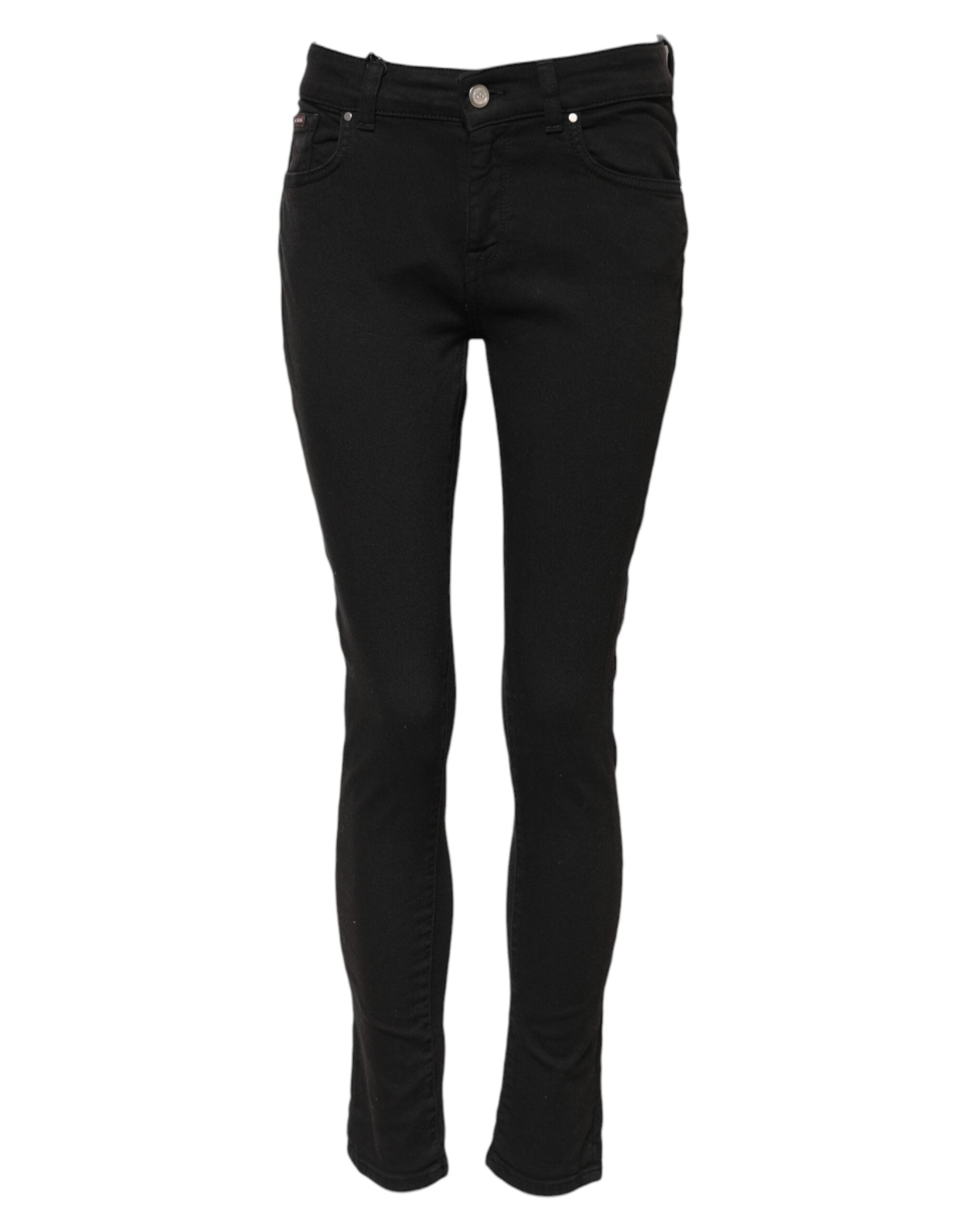 Dolce & Gabbana Black Cotton Skinny Denim Trouser Jeans