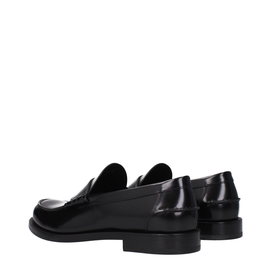 Givenchy Black Leather Slip-On Loafers