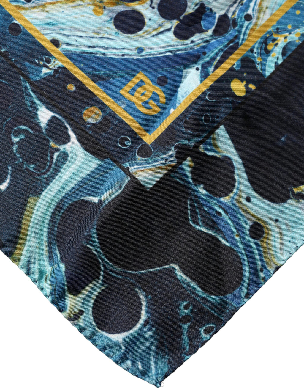 Dolce & Gabbana Multicolor Marble Square Foulard Scarf