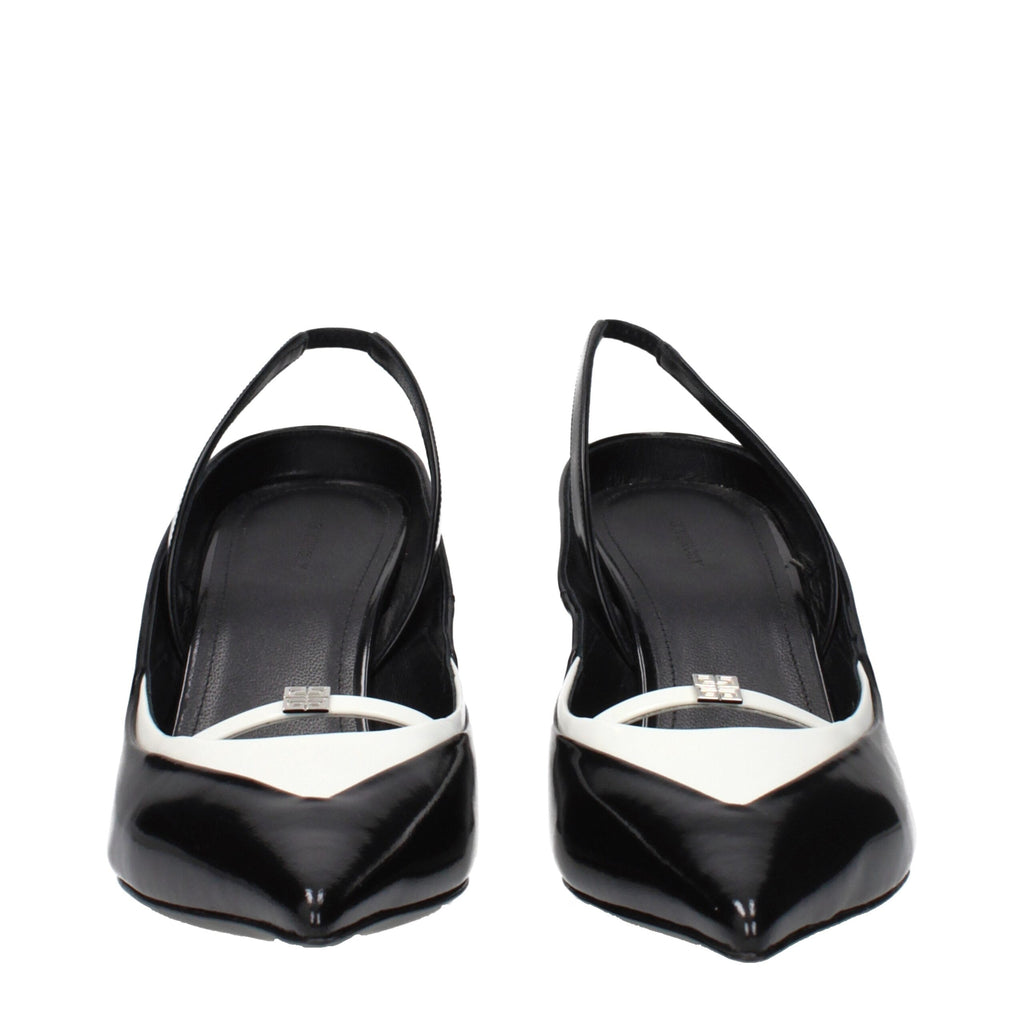 Givenchy Black Leather Wedge Sandals