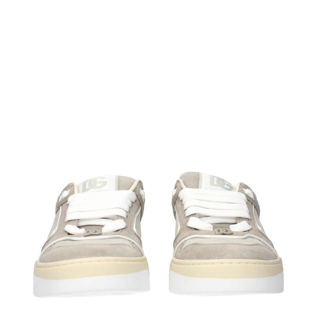 Dolce & Gabbana Beige Leather Low Top Sneakers