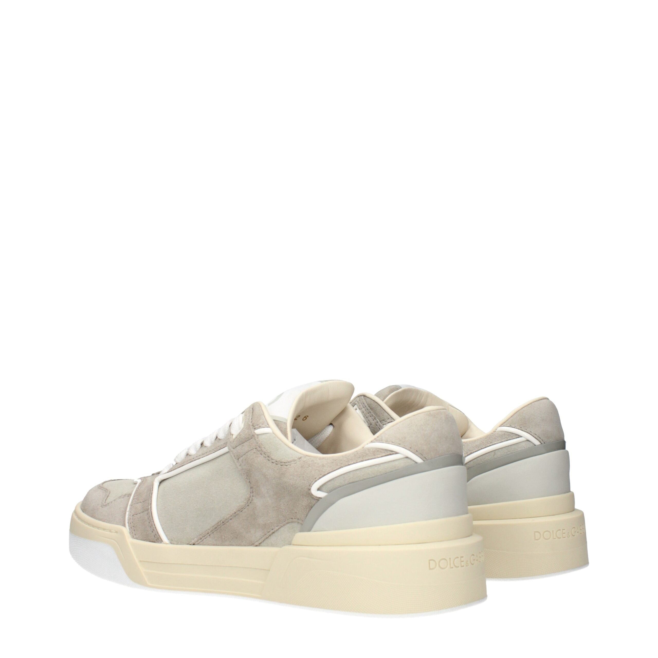 Dolce & Gabbana Beige Leather Low Top Sneakers