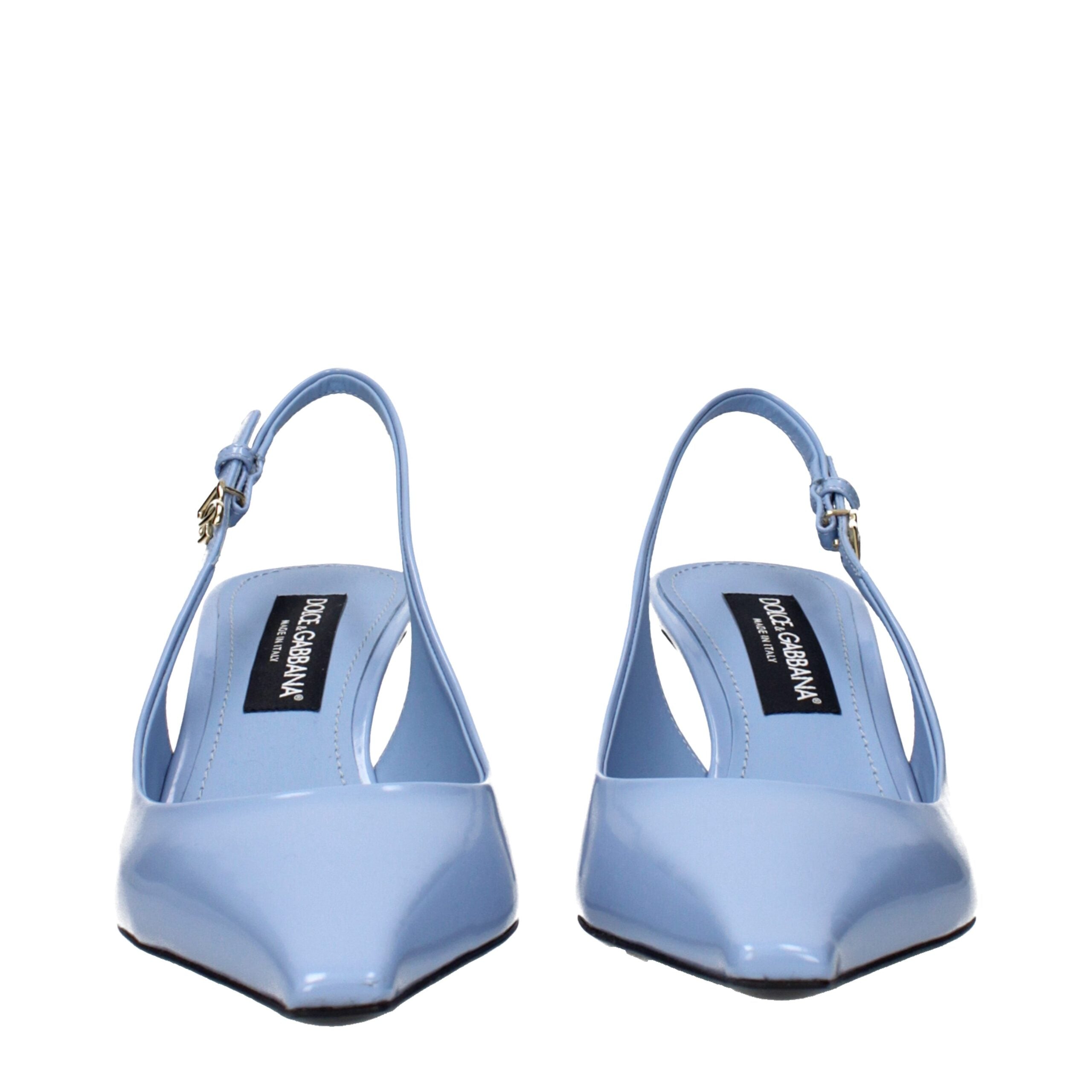 Dolce & Gabbana Light Blue Leather Pumps