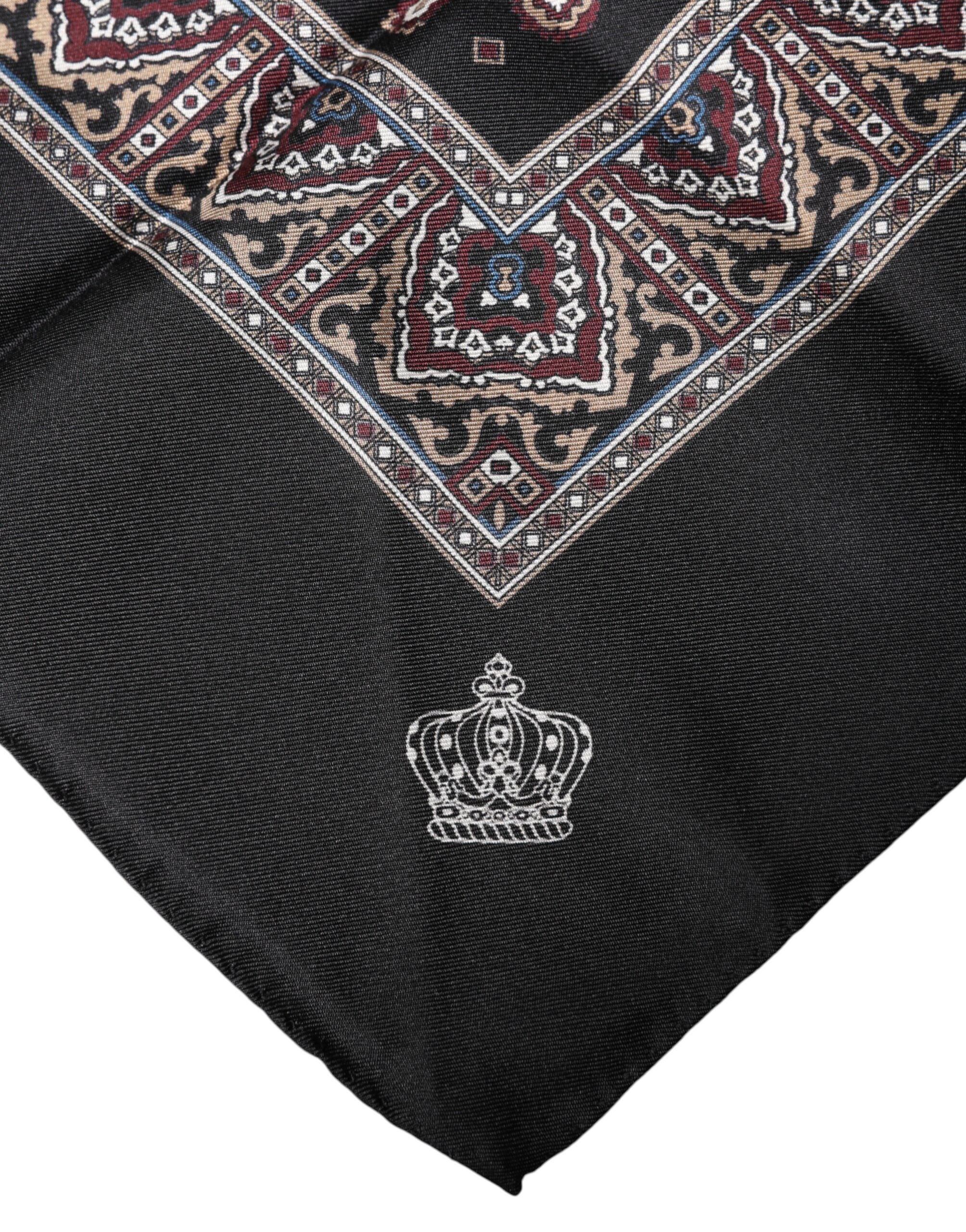 Dolce & Gabbana Multicolor Patterned Men Square Foulard Scarf