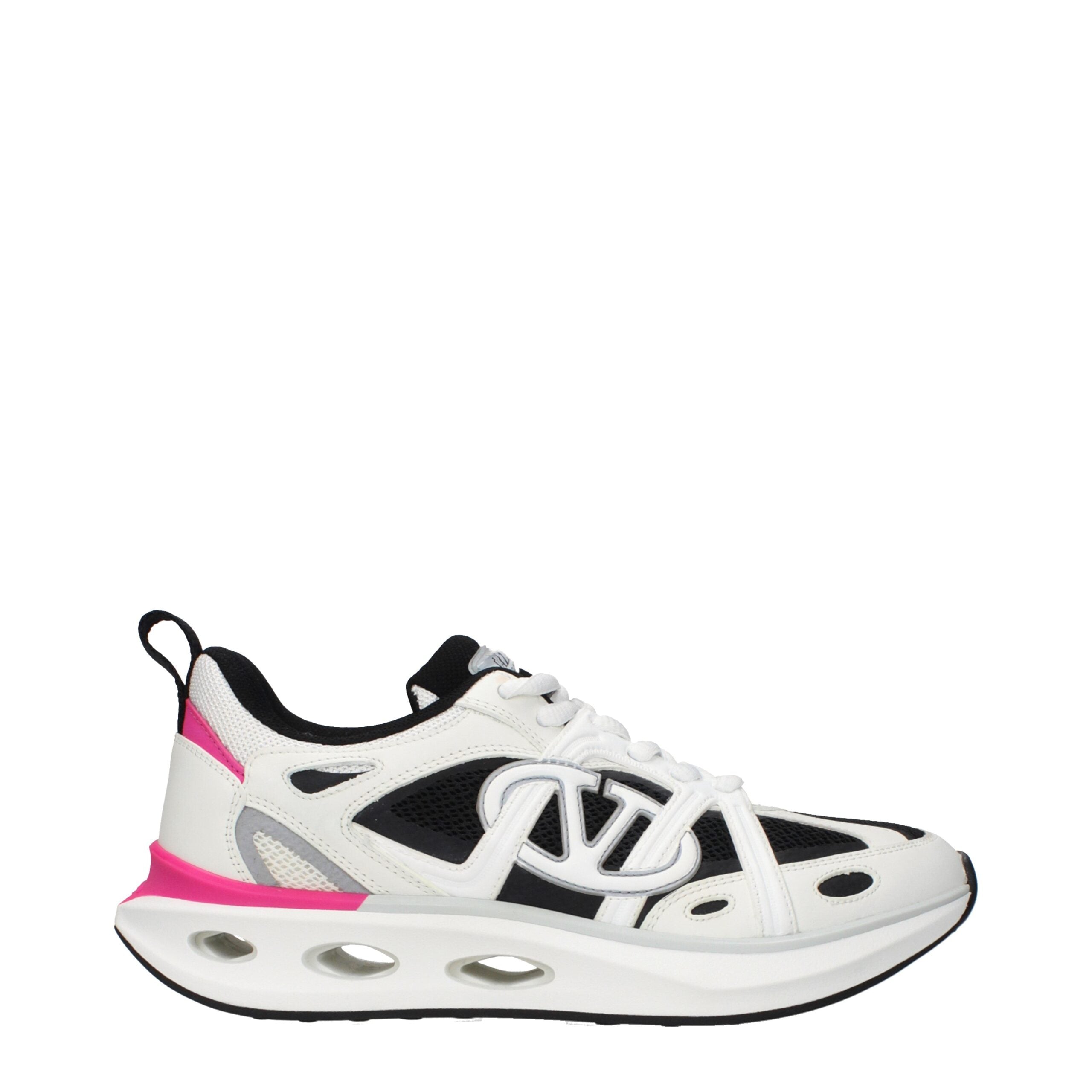 Valentino Garavani White Fabric Athletic Sneakers