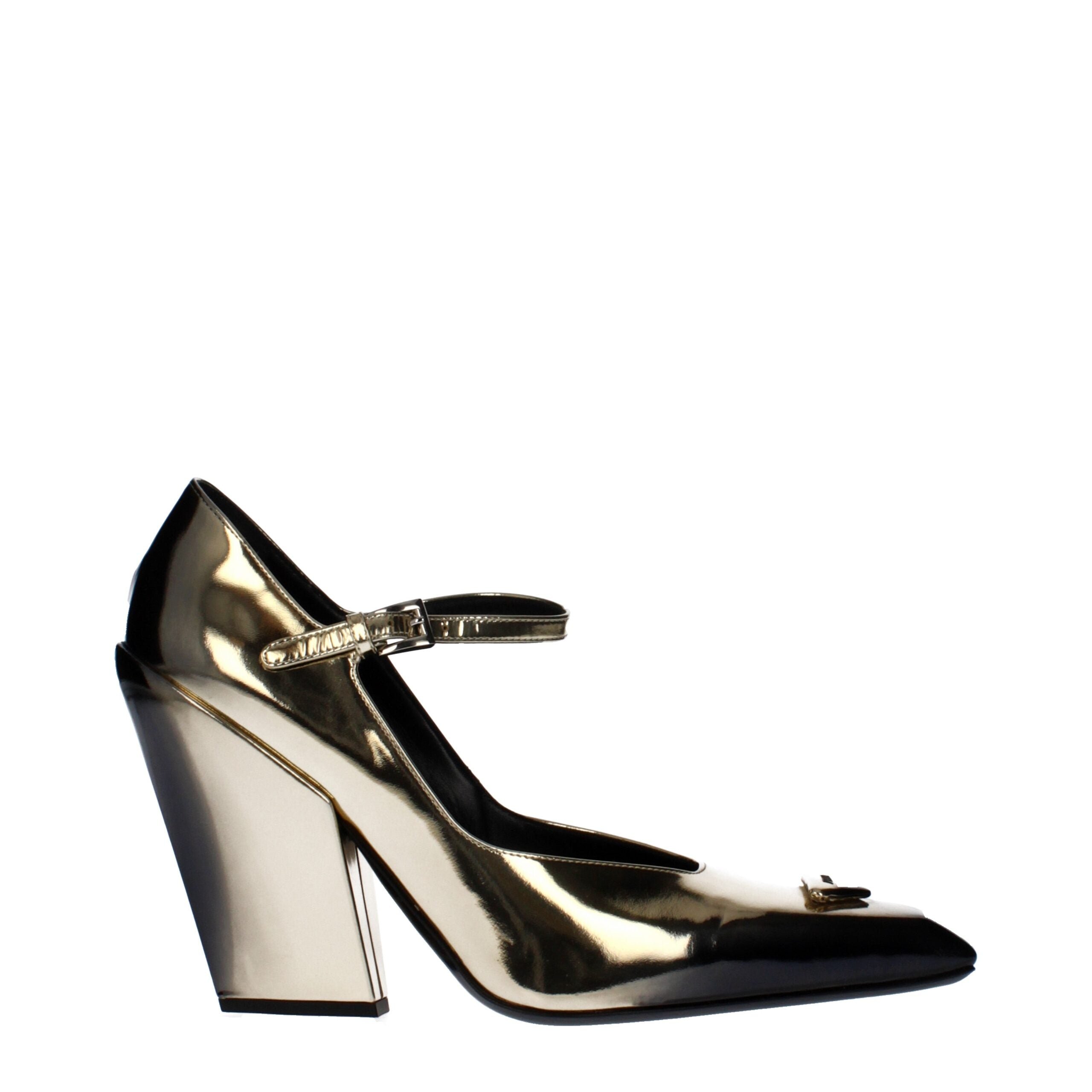 Prada Gold Leather Pumps