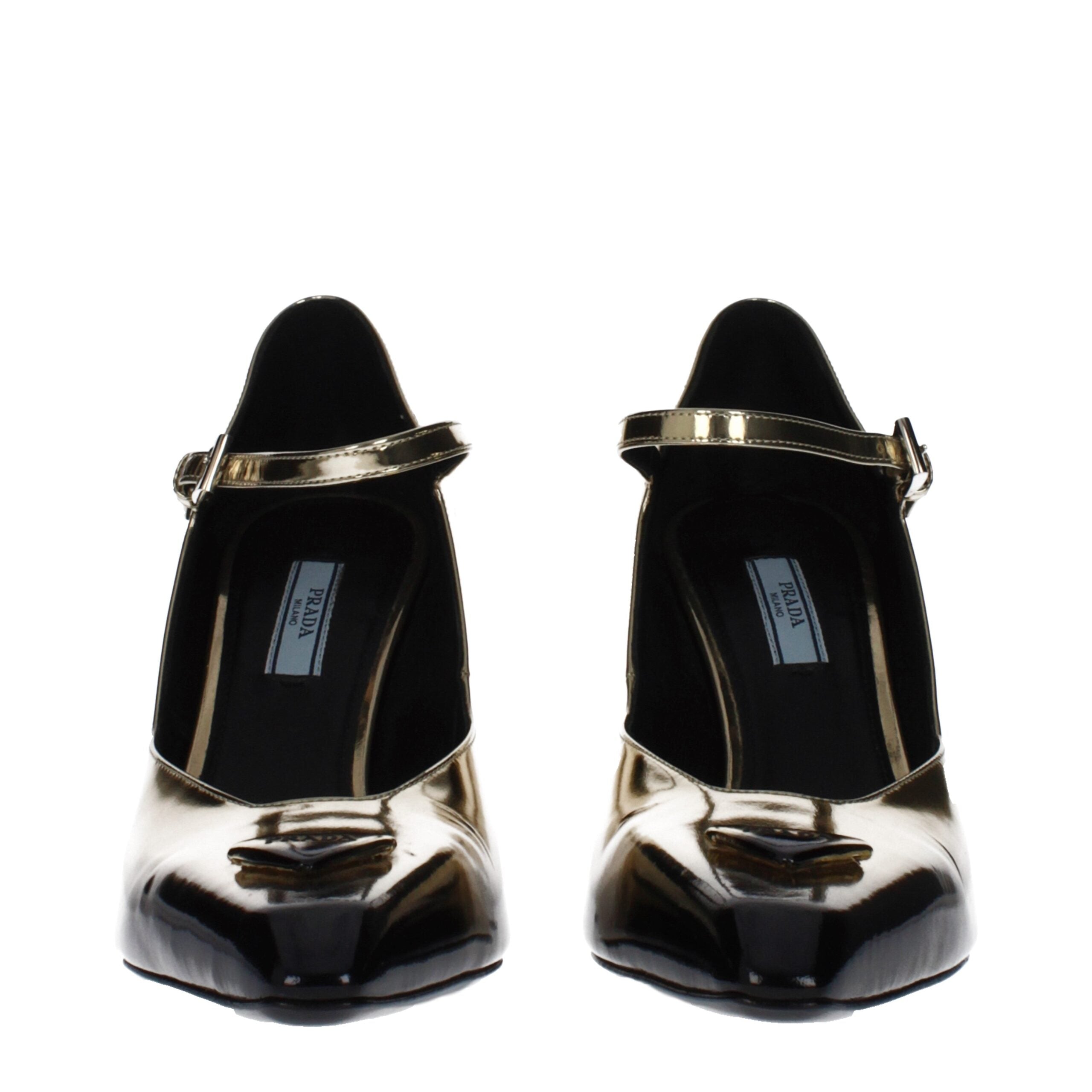 Prada Gold Leather Pumps